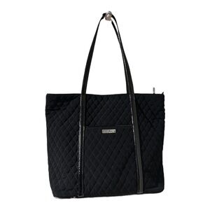 Vera Bradley Extra Large Black Quilted Cotton Travel Tote